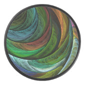 Kleur Glorie Modern Abstract Kunstpatroon Elegant Hockey Puck (Voorkant)