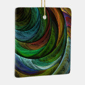 Kleur Glorie Modern Abstract Kunstpatroon Elegant Keramisch Ornament (Rechts)