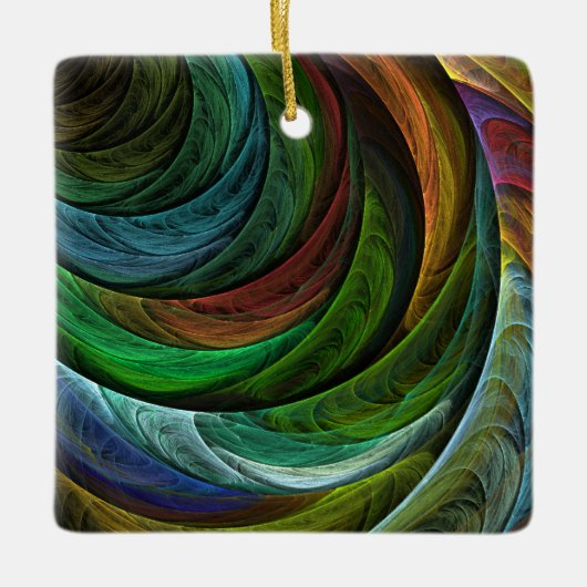 Kleur Glorie Modern Abstract Kunstpatroon Elegant Keramisch Ornament (Voorkant)