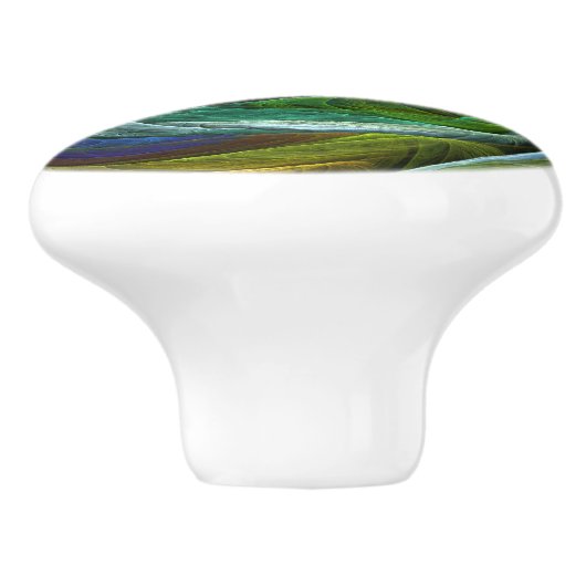 Kleur Glorie Modern Abstract Kunstpatroon Elegant Keramische Knop (Zijkant)