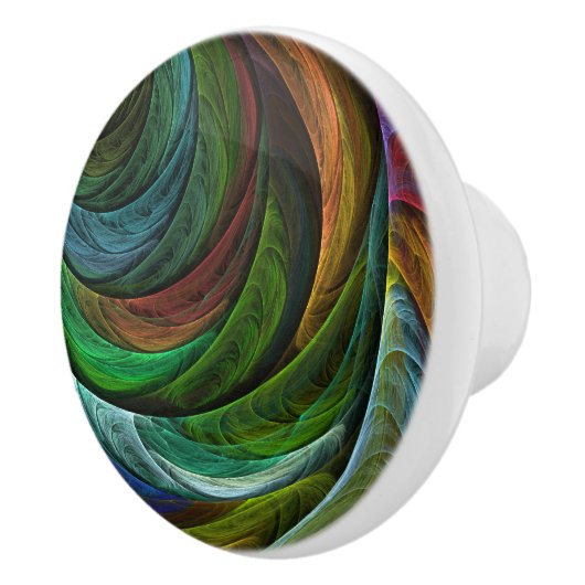 Kleur Glorie Modern Abstract Kunstpatroon Elegant Keramische Knop (Rechts)