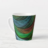Kleur Glorie Modern Abstract Kunstpatroon Elegant Latte Mok (Linkerhoek)