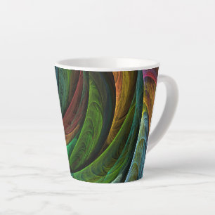 Kleur Glorie Modern Abstract Kunstpatroon Elegant Latte Mok