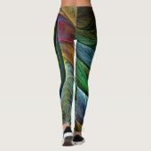 Kleur Glorie Modern Abstract Kunstpatroon Elegant Leggings (Achterkant)