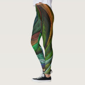 Kleur Glorie Modern Abstract Kunstpatroon Elegant Leggings (Links)