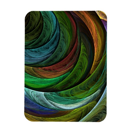 Kleur Glorie Modern Abstract Kunstpatroon Elegant Magneet (Verticaal)