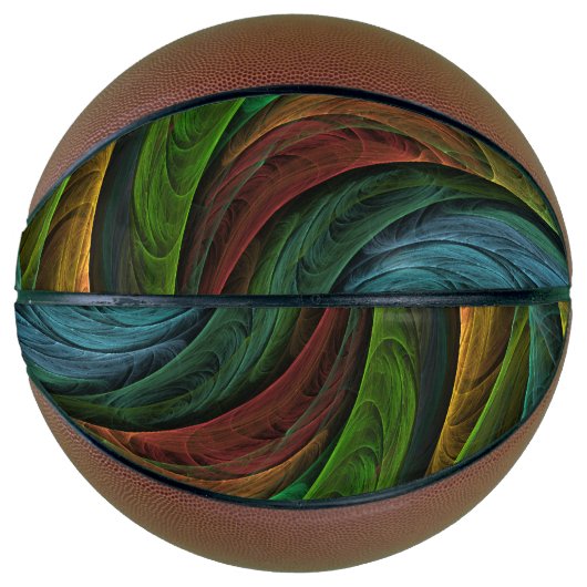 Kleur Glorie Modern Abstract Kunstpatroon Elegant Mini Basketbal (Voorkant)