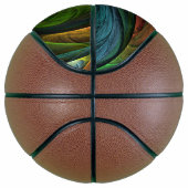 Kleur Glorie Modern Abstract Kunstpatroon Elegant Mini Basketbal (Rechts)