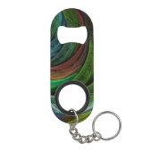 Kleur Glorie Modern Abstract Kunstpatroon Elegant Mini Flessenopener (Achterkant)