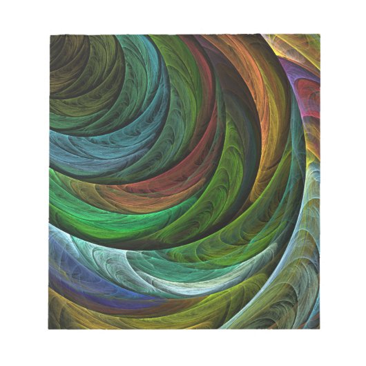 Kleur Glorie Modern Abstract Kunstpatroon Elegant Notitieblok (Voorkant)