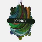 Kleur Glorie Modern Abstract Kunstpatroon Elegant Ornament Kaart (Links)