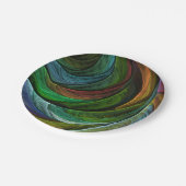 Kleur Glorie Modern Abstract Kunstpatroon Elegant Papieren Bordje (Gekanteld)