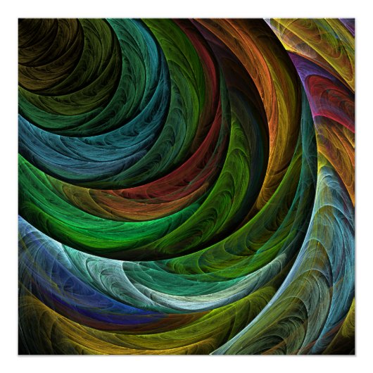 Kleur Glorie Modern Abstract Kunstpatroon Elegant Perfect Poster (Voorkant)