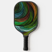 Kleur Glorie Modern Abstract Kunstpatroon Elegant Pickleball Paddle (Achterkant)