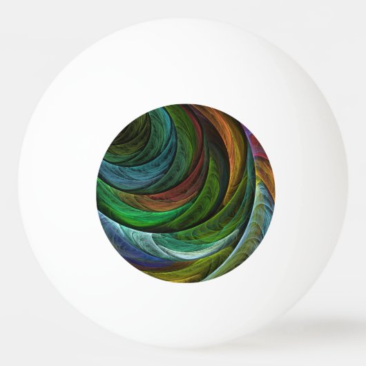 Kleur Glorie Modern Abstract Kunstpatroon Elegant Pingpongbal (Achterkant)