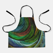 Kleur Glorie Modern Abstract Kunstpatroon Elegant Schort (Voorkant)