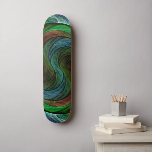 Kleur Glorie Modern Abstract Kunstpatroon Elegant Skateboard