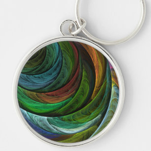 Kleur Glorie Modern Abstract Kunstpatroon Elegant Sleutelhanger