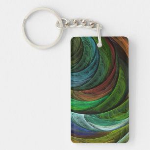Kleur Glorie Modern Abstract Kunstpatroon Elegant Sleutelhanger