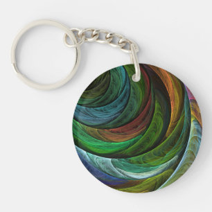 Kleur Glorie Modern Abstract Kunstpatroon Elegant Sleutelhanger