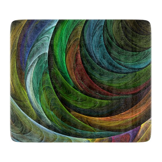 Kleur Glorie Modern Abstract Kunstpatroon Elegant Snijplank (Voorkant)