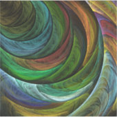 Kleur Glorie Modern Abstract Kunstpatroon Elegant Sticker (Voorkant)