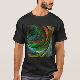 Kleur Glorie Modern Abstract Kunstpatroon Elegant T-shirt
