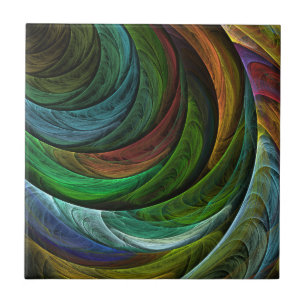 Kleur Glorie Modern Abstract Kunstpatroon Elegant Tegeltje