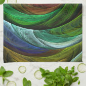 Kleur Glorie Modern Abstract Kunstpatroon Elegant Theedoek (Gevouwen)