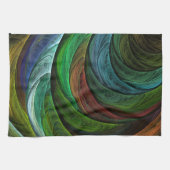 Kleur Glorie Modern Abstract Kunstpatroon Elegant Theedoek (Horizontaal)