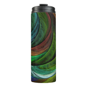 Kleur Glorie Modern Abstract Kunstpatroon Elegant Thermosbeker