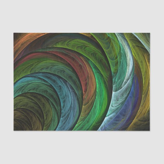 Kleur Glorie Modern Abstract Kunstpatroon Elegant Tissuepapier (Voorkant)