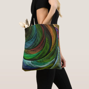 Kleur Glorie Modern Abstract Kunstpatroon Elegant Tote Bag