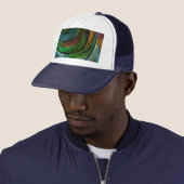 Kleur Glorie Modern Abstract Kunstpatroon Elegant Trucker Pet (In situ)