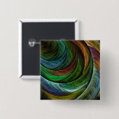 Kleur Glorie Modern Abstract Kunstpatroon Elegant Vierkante Button 5,1 Cm (Voorkant /achterkant)