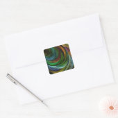 Kleur Glorie Modern Abstract Kunstpatroon Elegant Vierkante Sticker (Envelop)