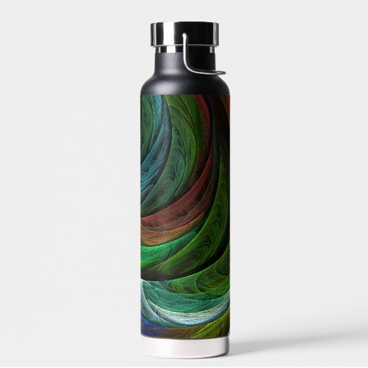 Kleur Glorie Modern Abstract Kunstpatroon Elegant Waterfles (Links)
