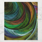 Kleur Glorie Modern Abstract Kunstpatroon Elegant Wijn Etiket (Enkel label)