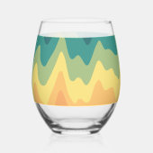 Kleur Golf Horizon Wijnglas Zonder Voet (Achterkant)