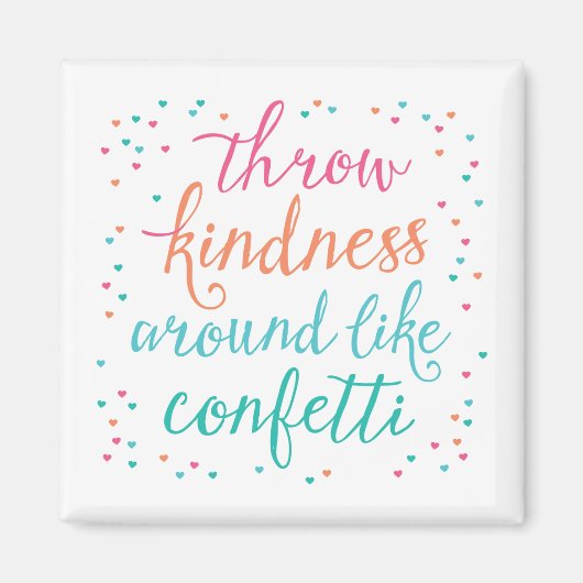 Kleur Gooi vriendelijkheid rond als Confetti magne Magneet (Voorkant)