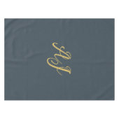 Kleur goud monogram professionele initiaal houtsko tafelkleed (Voorkant (Horizontaal))