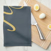 Kleur Goud Monogram Professionele Initiaal Theedoek (Quarter Fold)