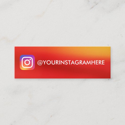 KLEUR GRADIENT Instagram Mini Visitekaartje (Voorkant)
