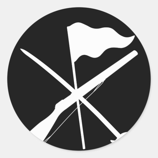 Kleur Guard Apparatuur Geweer Sabre Vlag Ronde Sticker (Voorkant)