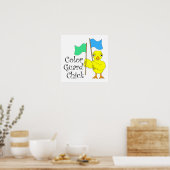 Kleur Guard Chick Tekst Poster (Keuken)