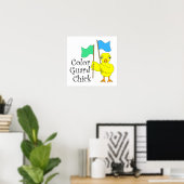 Kleur Guard Chick Tekst Poster (Thuiskantoor)