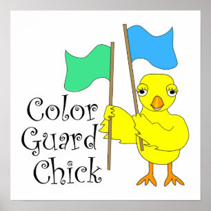 Kleur Guard Chick Tekst Poster