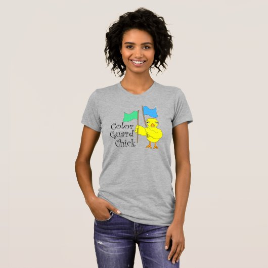 Kleur Guard Chick Tekst T-shirt (Voorkant volledig)