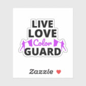 Kleur Guard Dans en vlag Levendige prestaties Sticker (Vel)