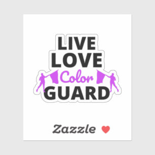Kleur Guard Dans en vlag Levendige prestaties Sticker